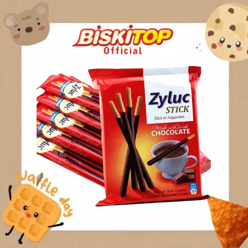 

BISKITOP OFFICIAL - ZYLUC STICK CHOCOLATE 220g Biskuit stick enak dan murah rasa Coklat Anak Dewasa