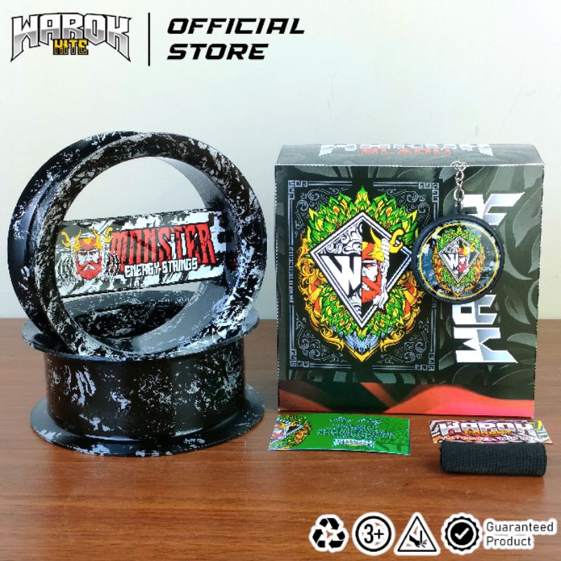Bladu/Gulungan Layangan Motif MONSTER Energy By Warok ketebalan sedang (Gratis Tambah Nama) (Custom 