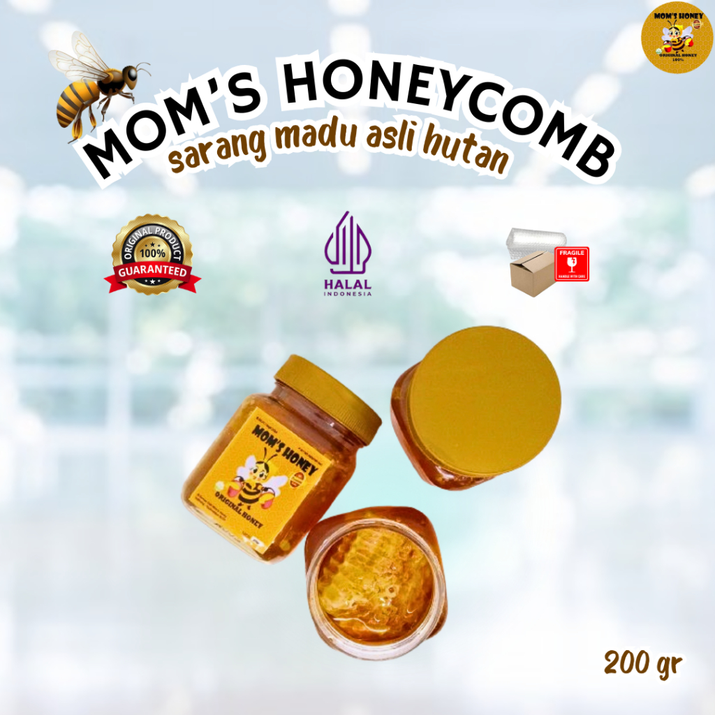 

Madu Sarang 200 gram | Moms HoneyComb By MOMS HONEY