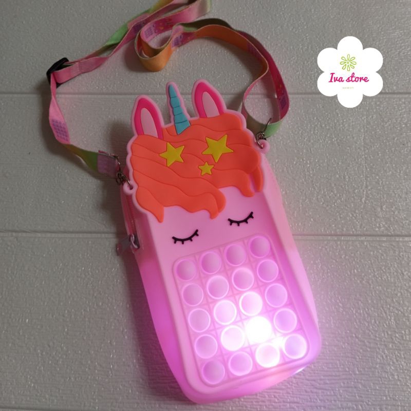 Tas pop it unicorn jumbo LED