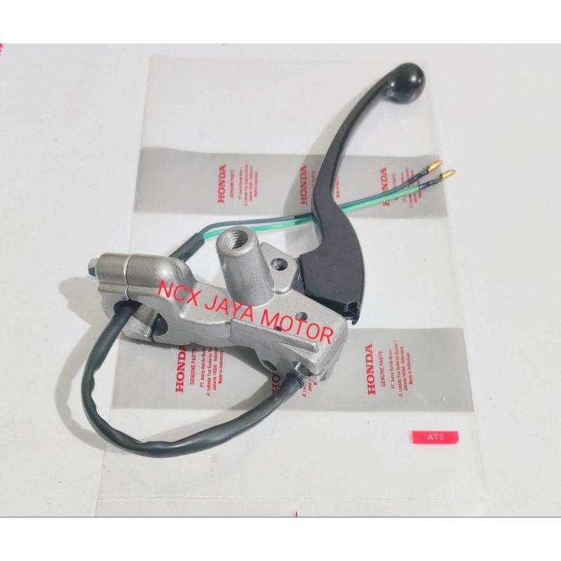 Dudukan Spion kiri Scoopy Karbu, Beat karbu + Handle Rem Kiri Hitam + Bonus Switch Rem + Bonus Baut 