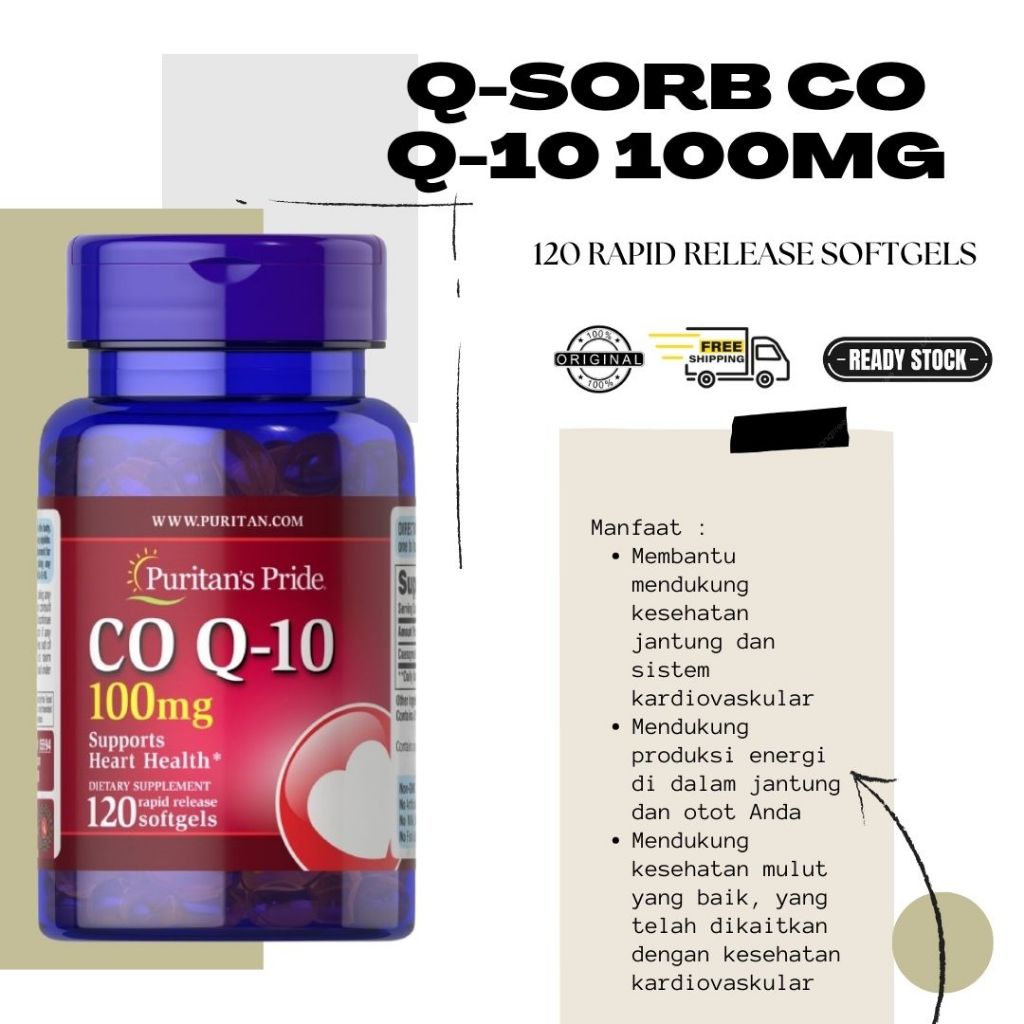 Q-SORB Co Q-10 100mg 120 Kesehatan Jantung