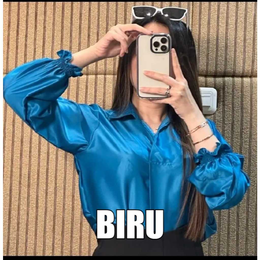 Blouse Satin Wanita / Kemeja Satin Wanita