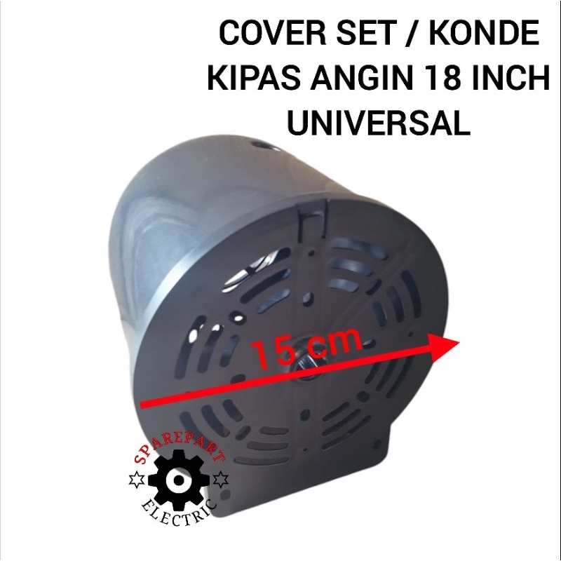 COVER SET KONDE KIPAS ANGIN 18 INCH HITAM