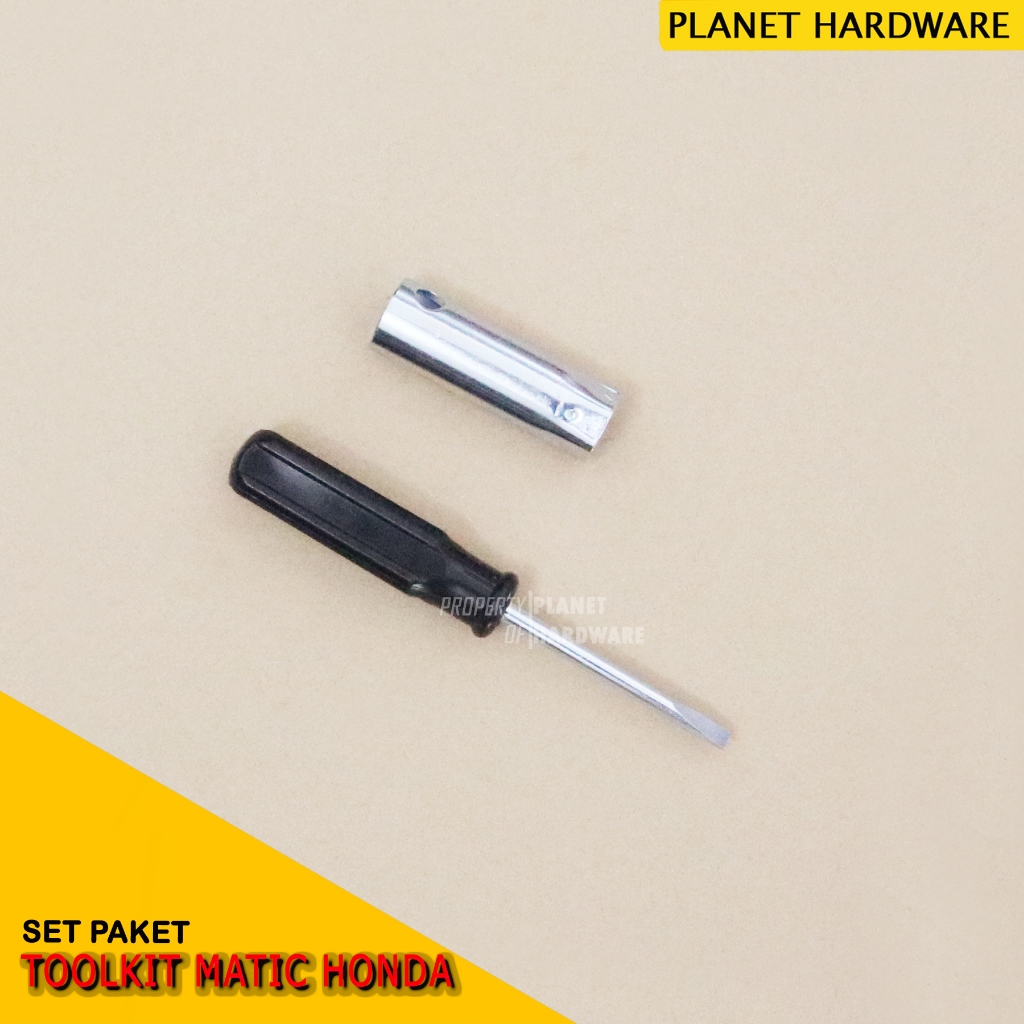 Obeng & Kunci Busi Motor Matic Honda Paket Toolkit