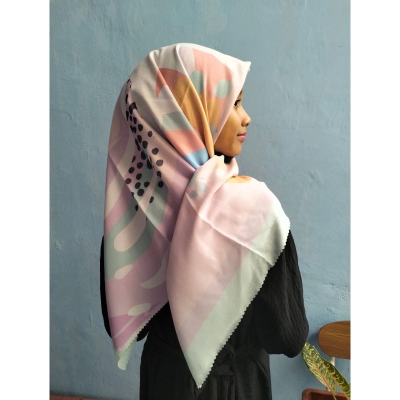 Hijab Segiempat Motif Voal Premium by Rafani Hijab l Shanum Series