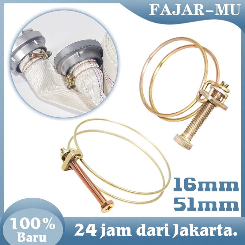 10pcs Klem Selang Kawat Double 16mm 51mm Kleman Selang Clamp Selang Model Kawat Klem Kawat Universal