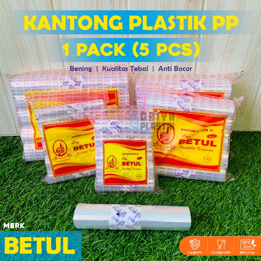 [1 pack] Kantong Plastik PP | Plastik Tebal Merk BETUL | plastik kiloan
