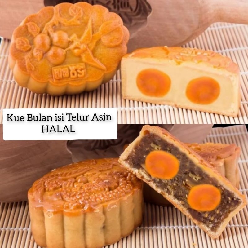 

MOONCAKE HALAL / Kue Bulan Telur Asin / Moon Cake / Mooncake Salted egg Yolk / Makaupia / Makau pia / Tiong Chiu Pia / Guek Pia / Tiong Jiu Pia / Kue Bulan Kalimantan Barat / Kue Bulan Halal