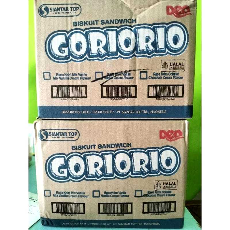 SS - 1 Dus Goriorio Isi 8pak x 20pcs (160 pcs) / Goriorio Vanila / Goriorio Coklat / Goriorio Karton