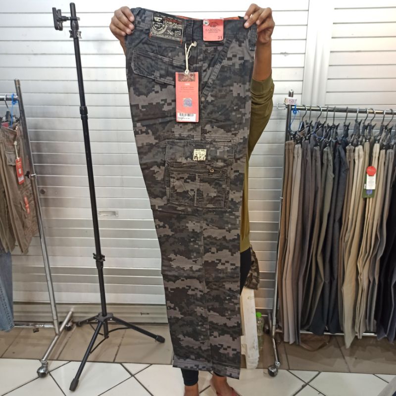 Ukuran 31 Celana Cargo Panjang Katun khusus Loreng Cardinal Original