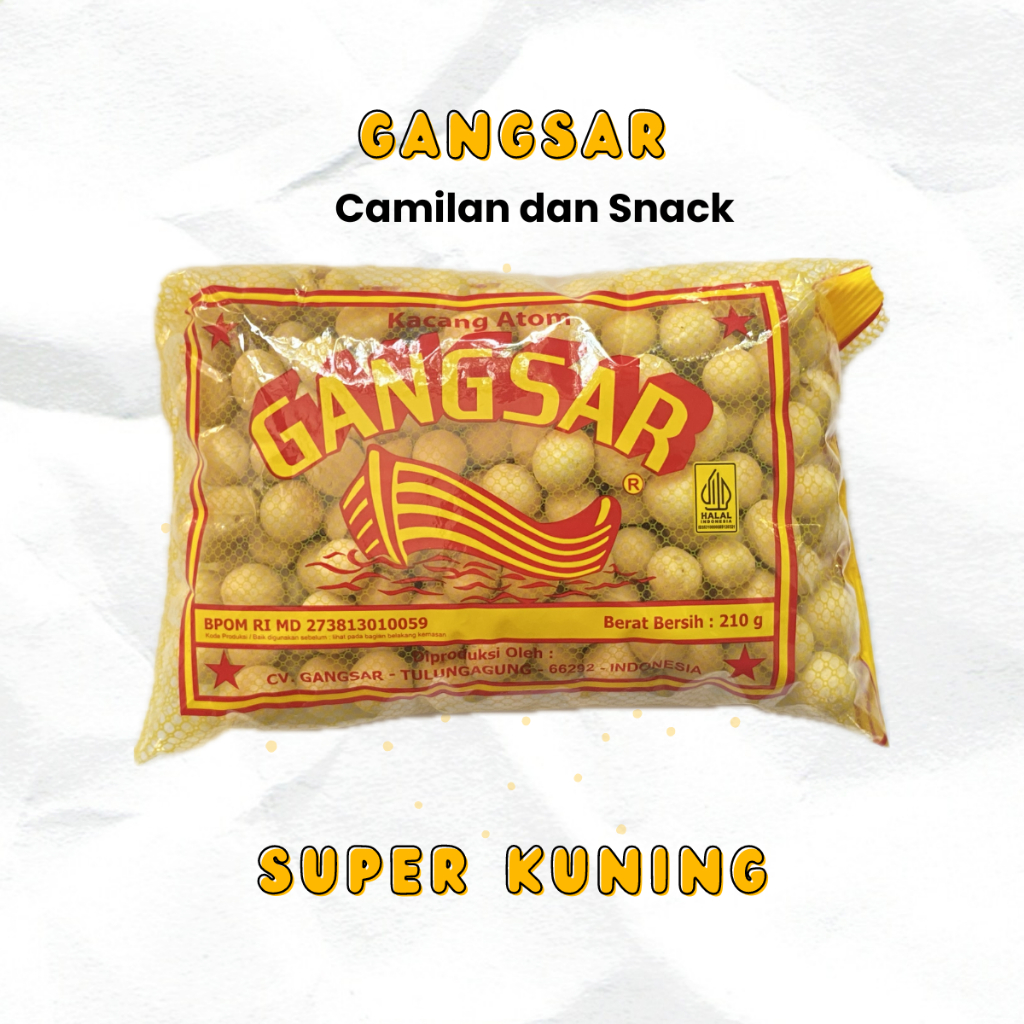 

KACANG ATOM GANGSAR "SUPER KUNING" 210gr