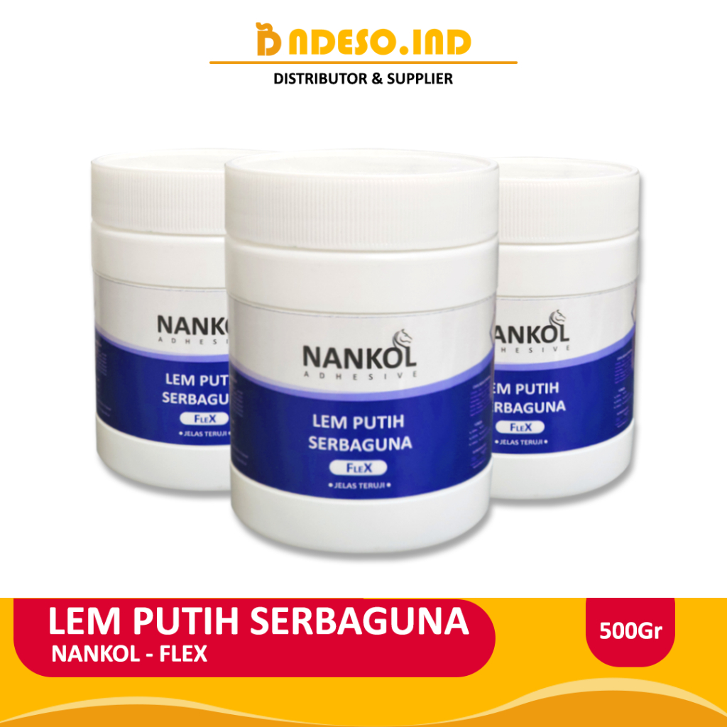 

Lem Putih Serbaguna PVAc Nankol Flex - 500Gr