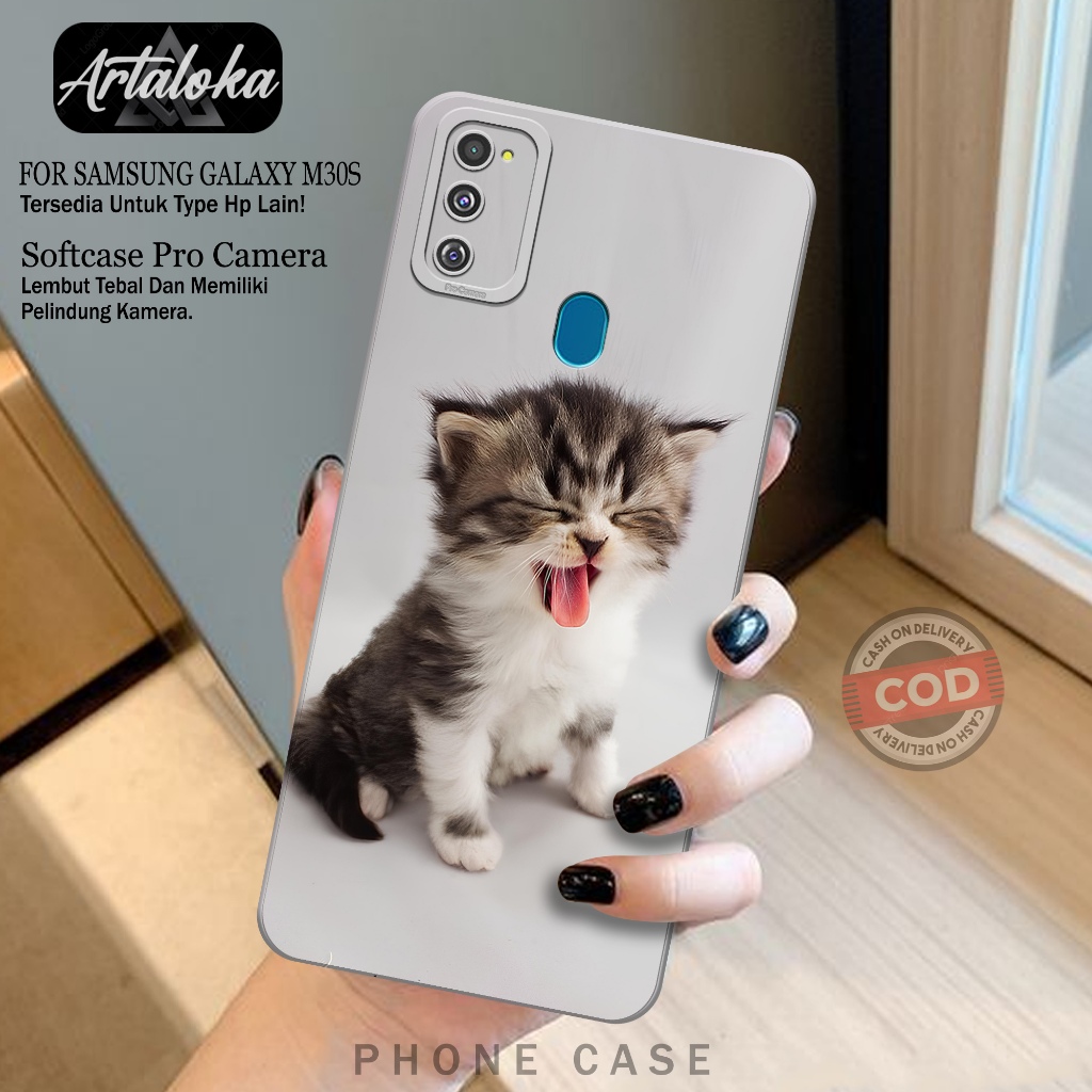 Softcase Hp Samsung Galaxy M30S Fashion Case Kucing Case Samsung Galaxy M30S Silikon TPU Pro Camera 