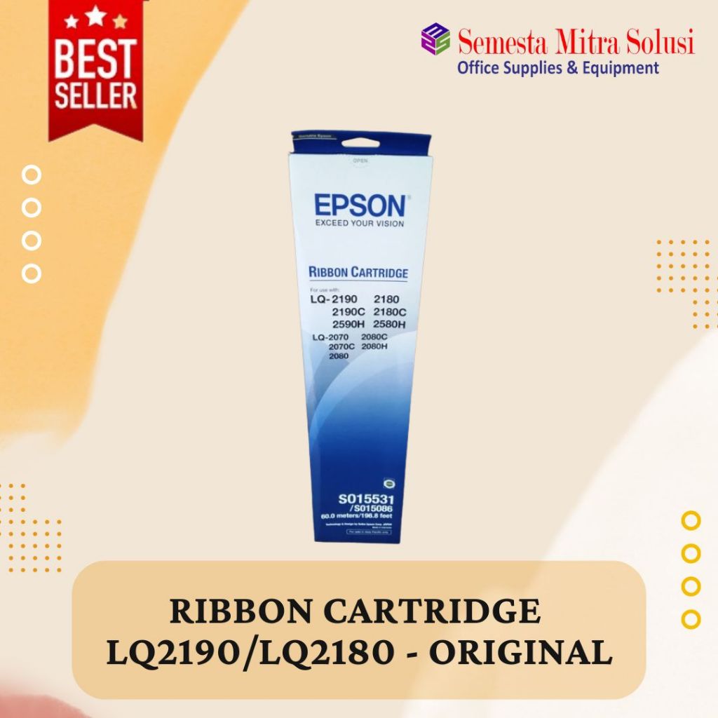 RIBBON CARTRIDGE EPSON LQ2190/LQ2180 - PITA RIBBON & RUMAHNYA LQ2190/LQ2180