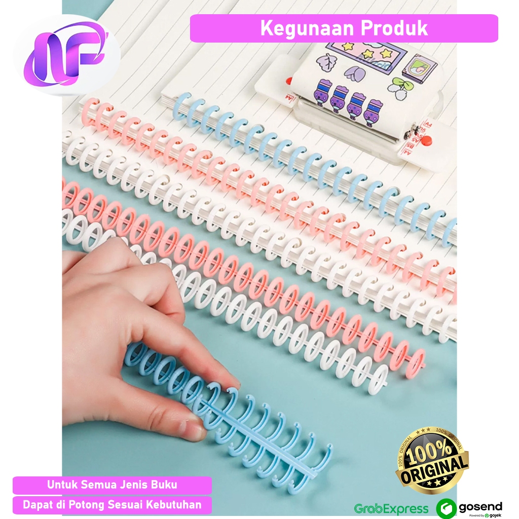 

Ring Binder Spiral DIY Warna Warni Bisa Di Buka Tutup Plastik Spiral 30 Lubang Kertas Binding Harga Murah
