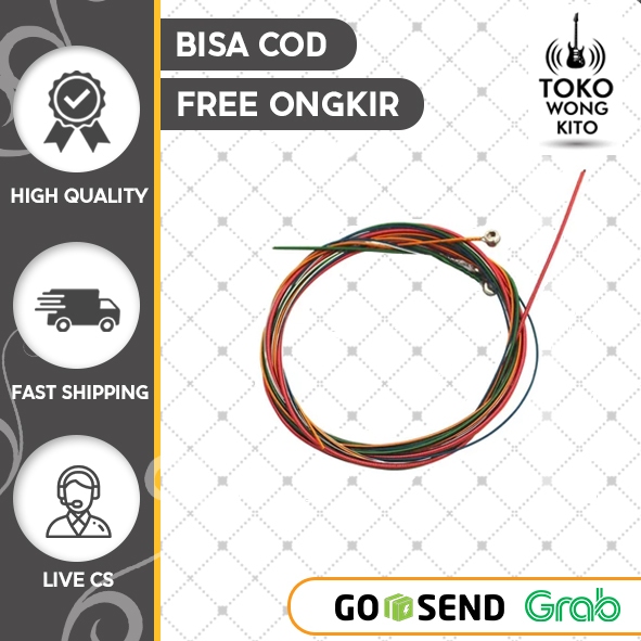 Senar Pelangi Senar Gitar Akustik Pelangi Akustik Senar Gitar Pelangi 6 Senar 1 Set