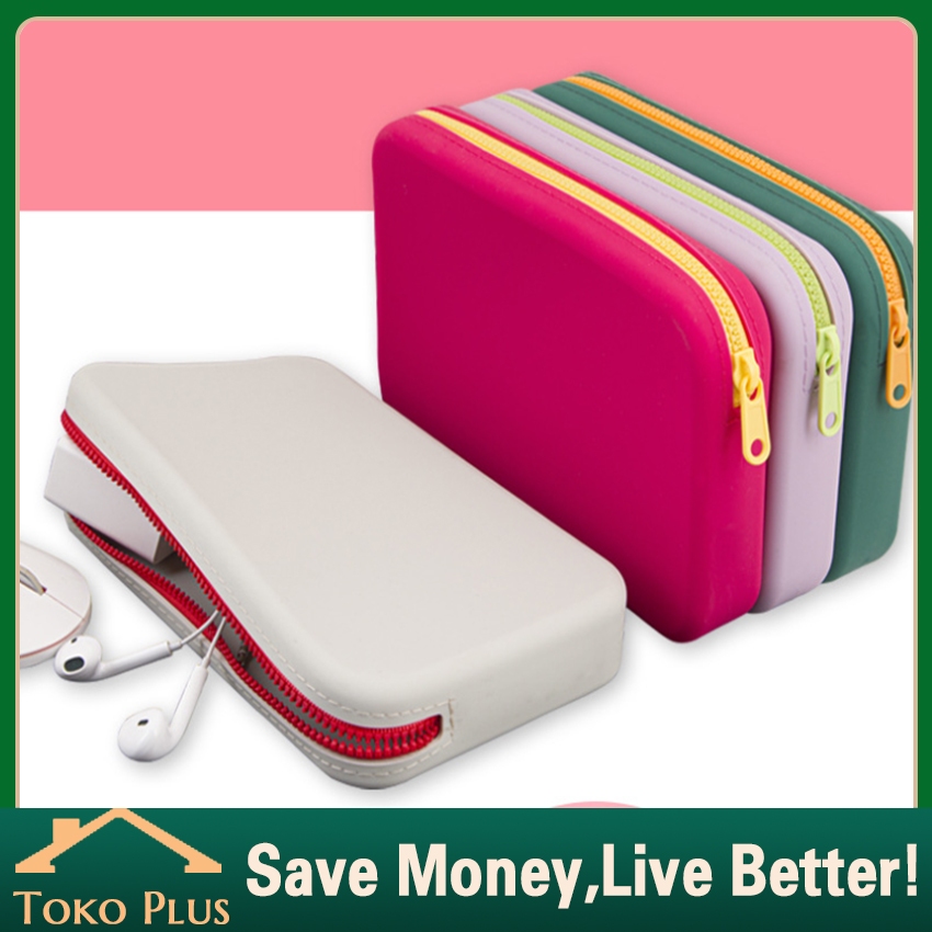Silicone Storage Bag Pouch Waterproof For Charger Laptop Hp Mouse Serbaguna Portable | Pouch Makeup 