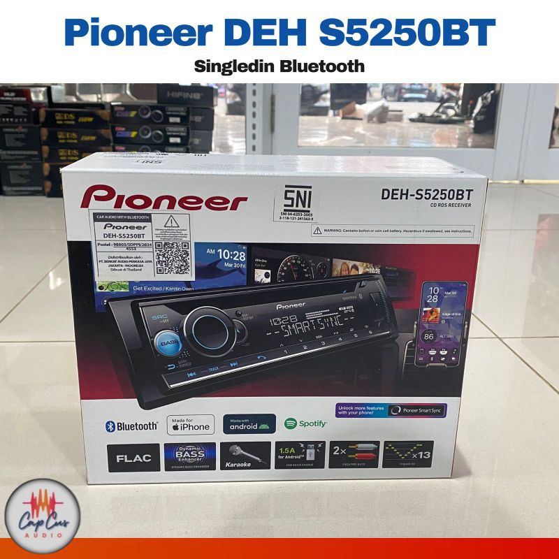 HEAD UNIT MOBIL TAPE SINGLE DIN PIONEER DEH-S5250UB / HEAD UNIT TAPE SINGLE DIN PIONEER DEH-S5250UB