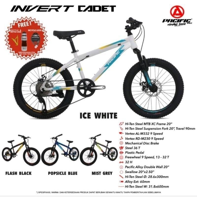 SEPEDA GUNUNG MTB 20 INCH PACIFIC INVERT CADET 9 SPEED