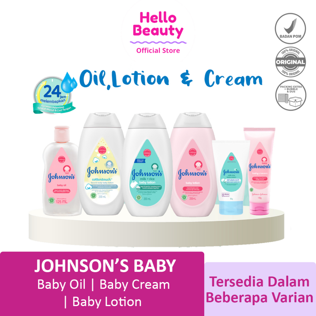 JOHNSON'S Baby Oil 50ML | Baby Cream 50g | Baby Lotion 100ML