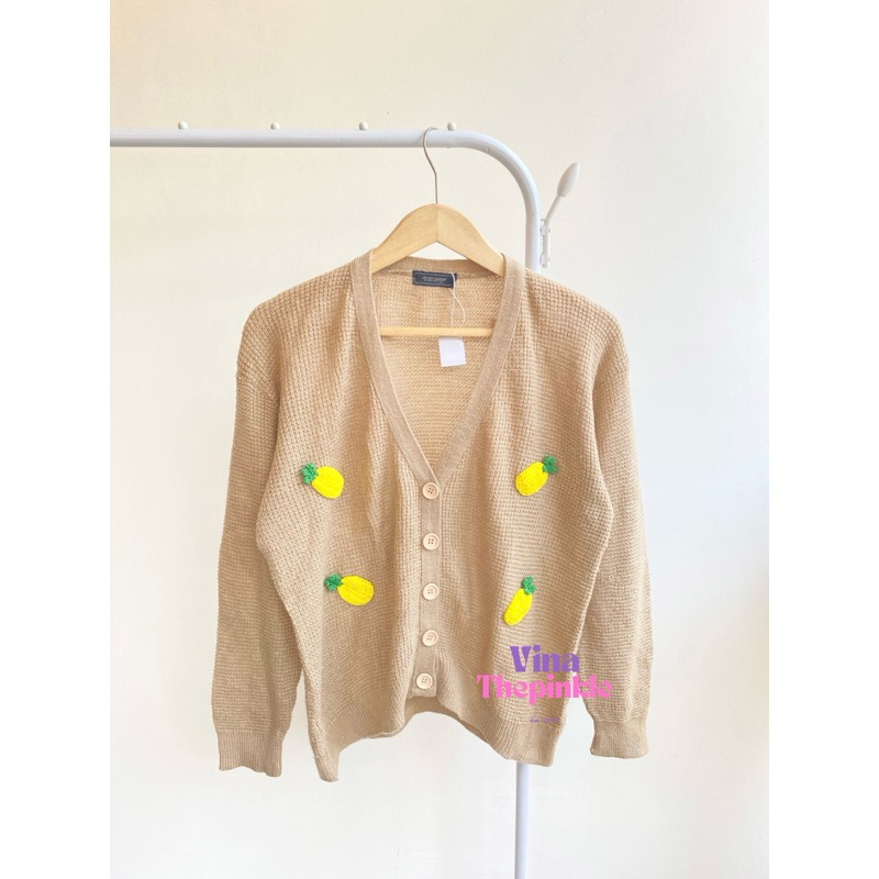 THRIFT KNIT CARDIGAN MOTIF RAJUT BUAH