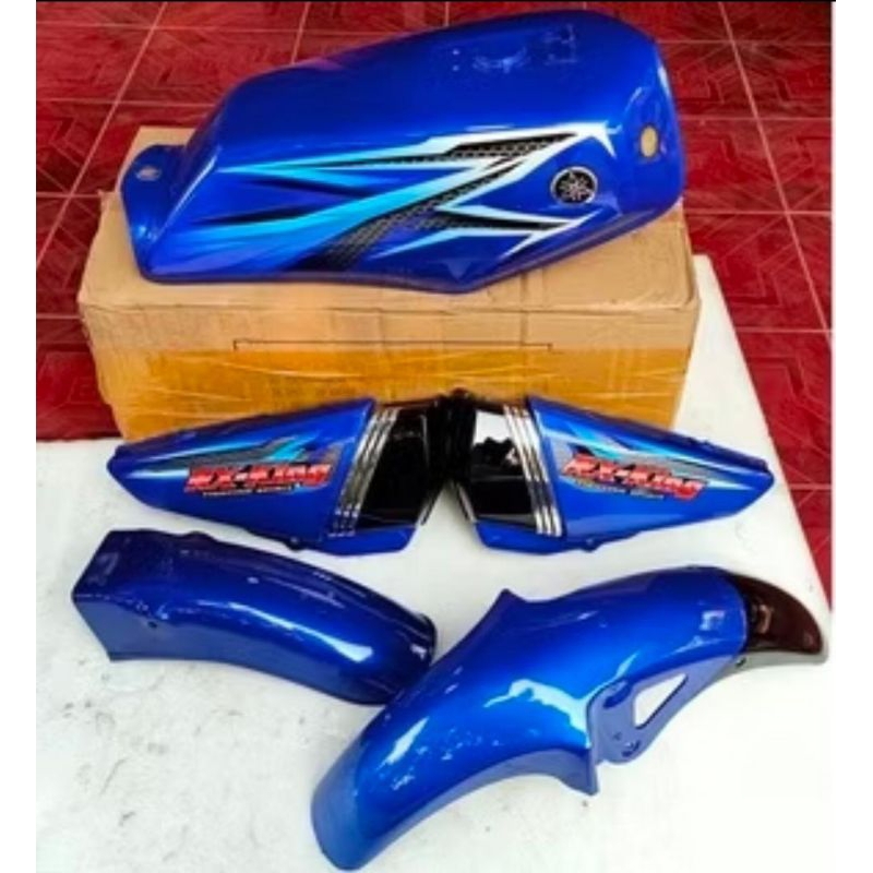 BODY TANGKI YAMAHA RX KING FULLSET WARNA BIRU TAHUN 2005-2007 NEW