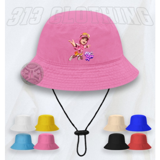 Topi Bucket Hat Anak Yaya Boboiboy / Topi Anak Fly With Yaya Boboiboy