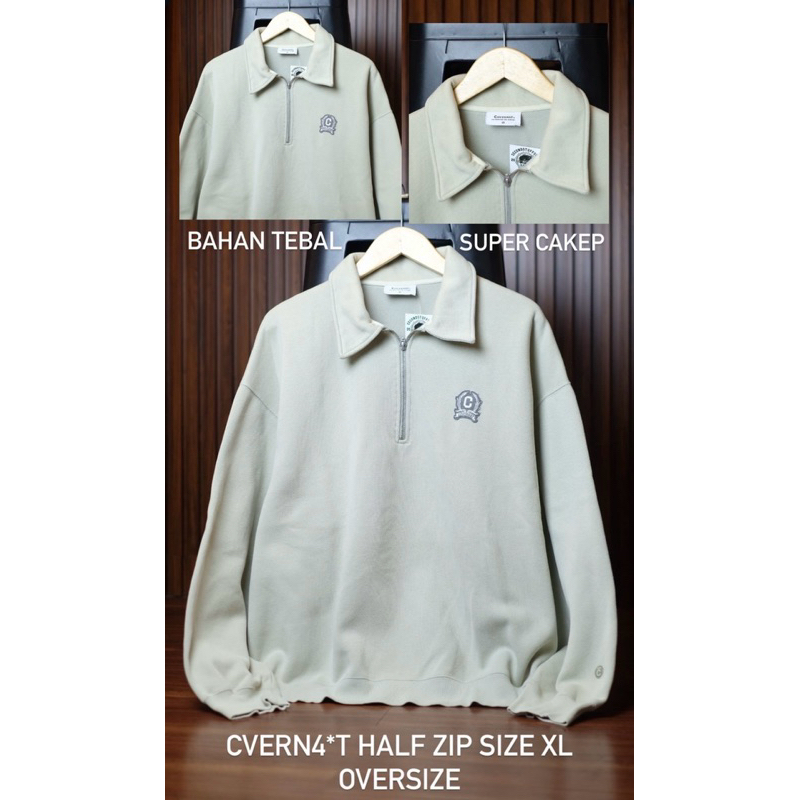 covernat half zipper sweatneck