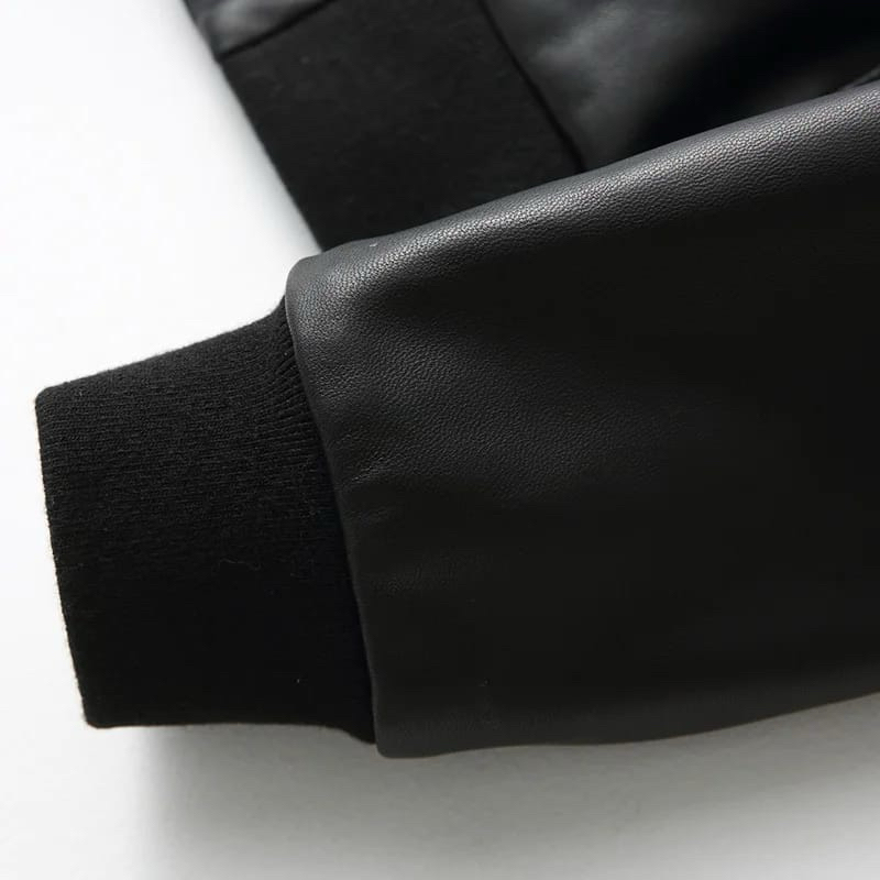 CUCI GUDANG Jacket Kulit Varsity Coach Bomber casual Jaket Kulit Bomber Vintage Jaket Semi Kulit