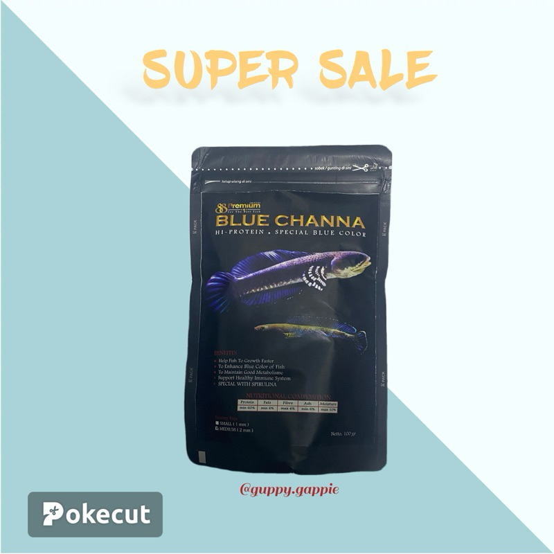 PELET CHANNA PREMIUM 88 SPECIAL BLUE COLOR ORIGINAL