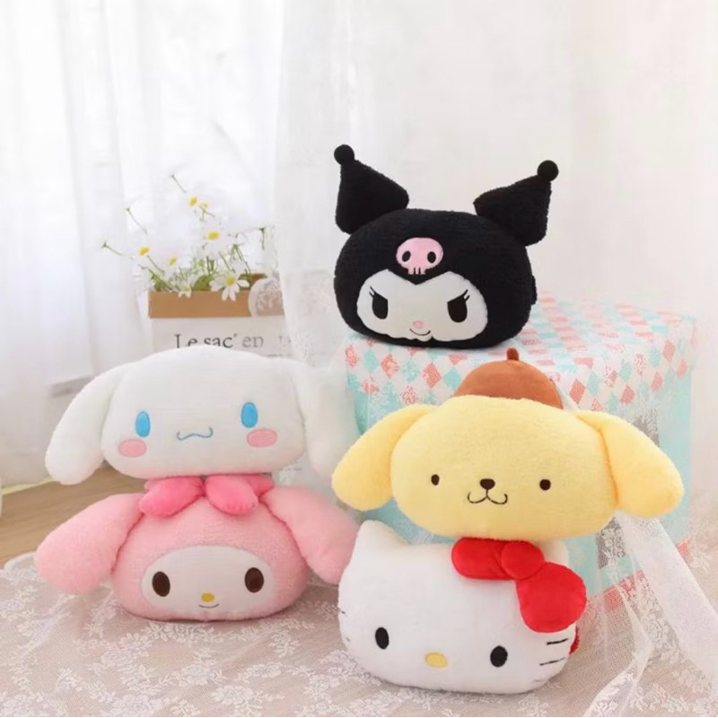 Boneka Bantal Kepala Karakter Kuromi My Melody Cinamoroll