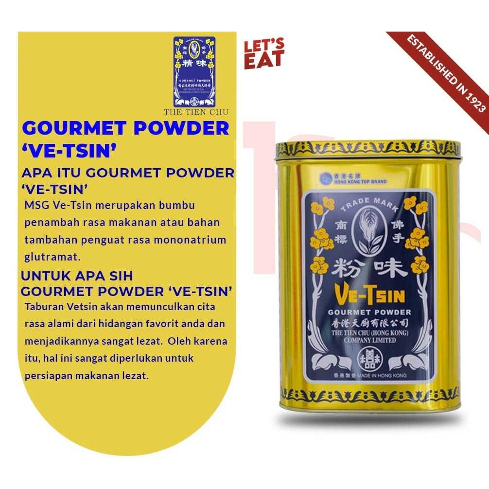 

Gourmet Powder 100g "Ve-Tsin" / Penyedap Rasa Vegetarian / Micin Vegetarian
