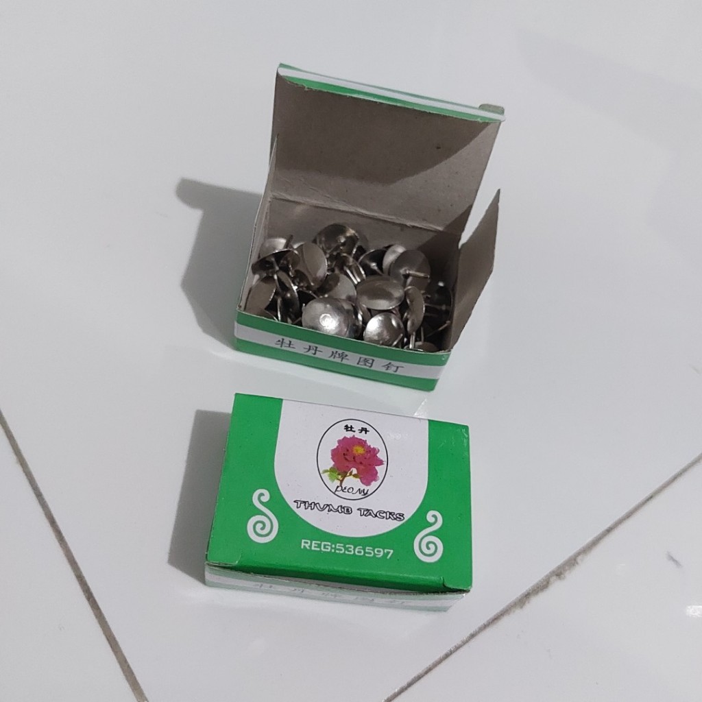 

Pines Peony ASLI Thumb Tacks - 1 Box Kecil ECER