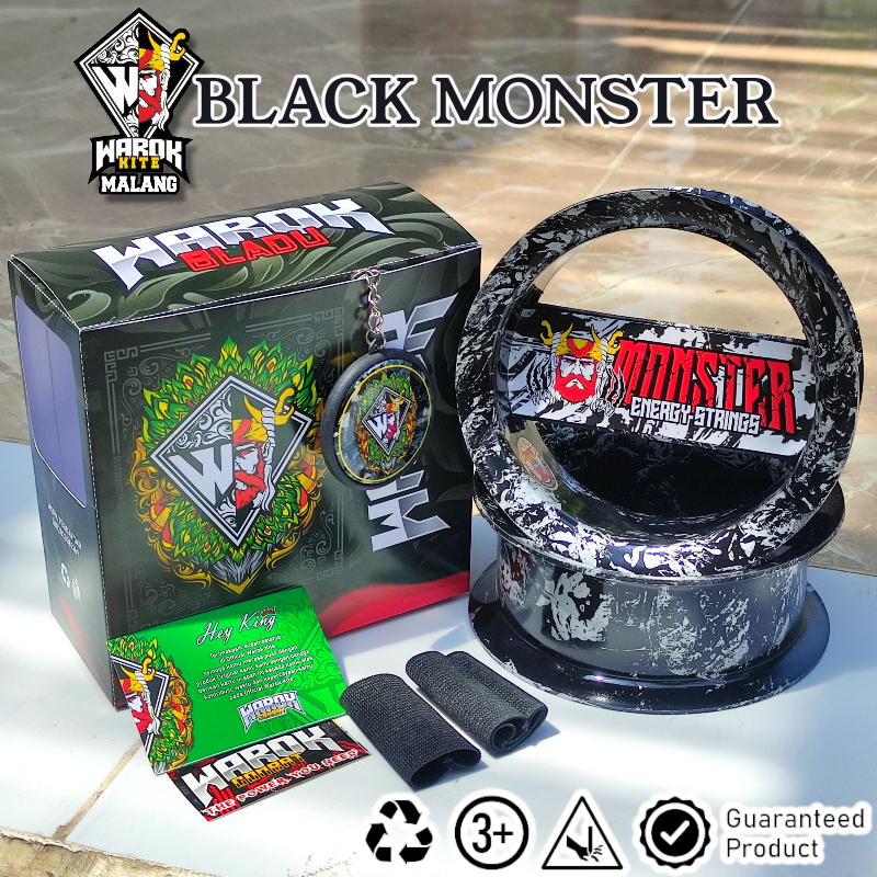 Bladu/Gulungan Layangan Warok Motif Warok Black Monster Ketebalan Sedang (Tambah Nama Gratis)