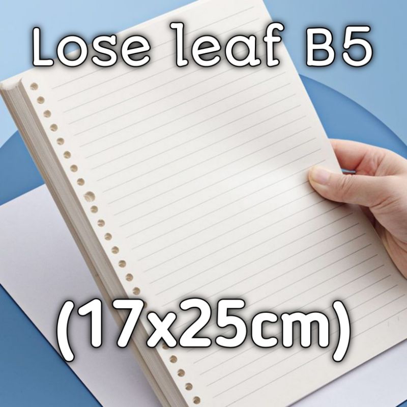 

LOOSE LEAF B5/BINDER B5/KERTAS ISI ULANG B5/30 LEMBAR/MURAH/STATIONARY