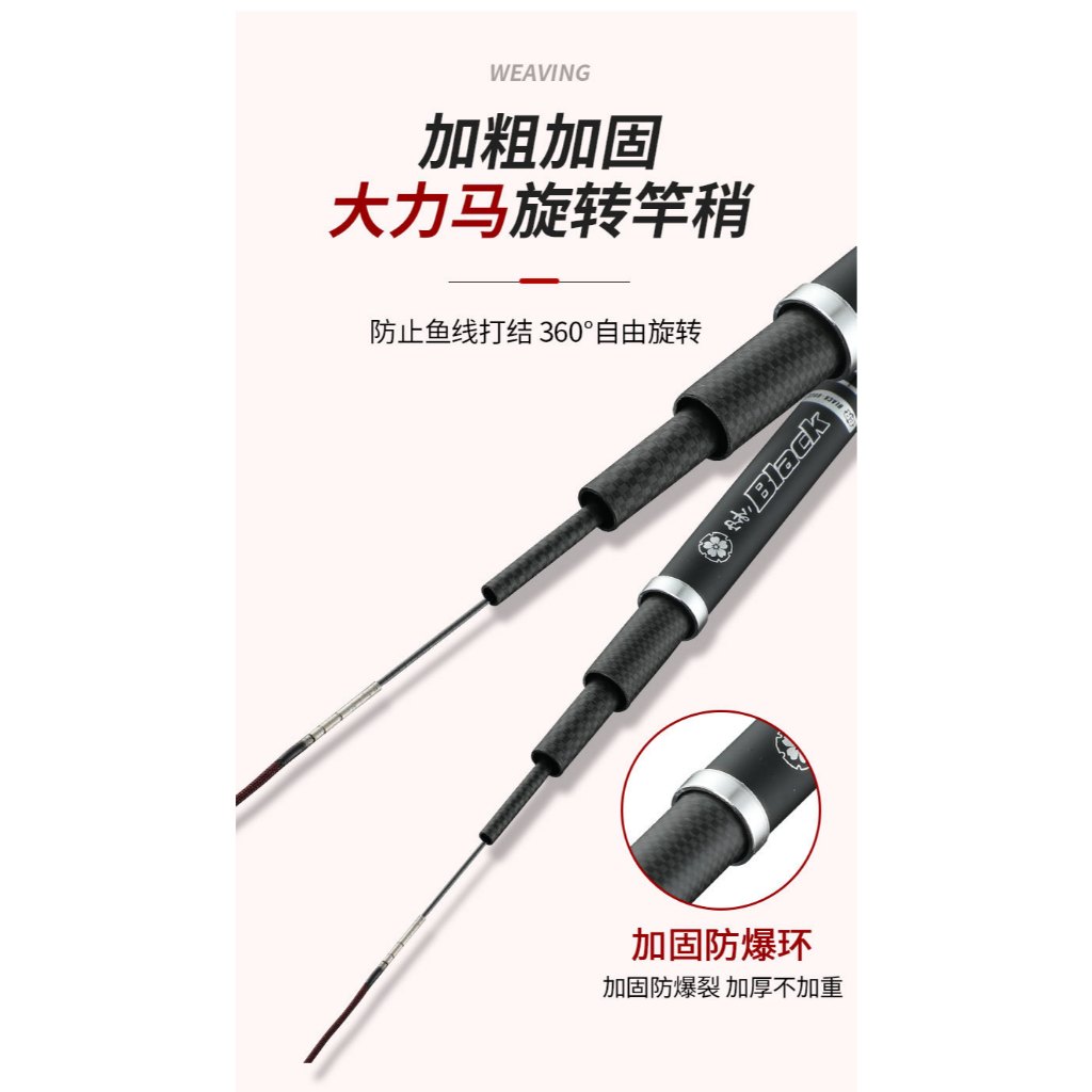 Joran Tegek BLACK ROCK Ros Panjang Import Ringan Termurah