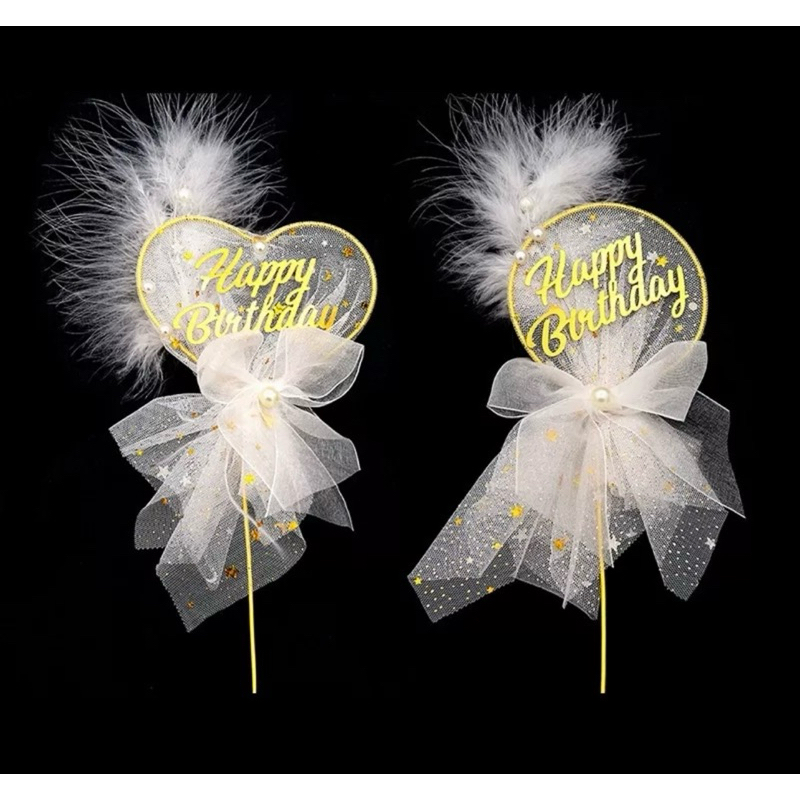 Topper Happy Birthday Gaya Nordic / Topper Kue Happy Birthday Glamour/Topper Happy Birthday Premium