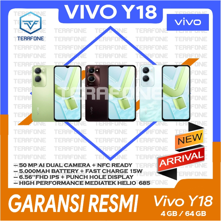 VIVO Y18 NFC GARANSI RESMI TERMURAH