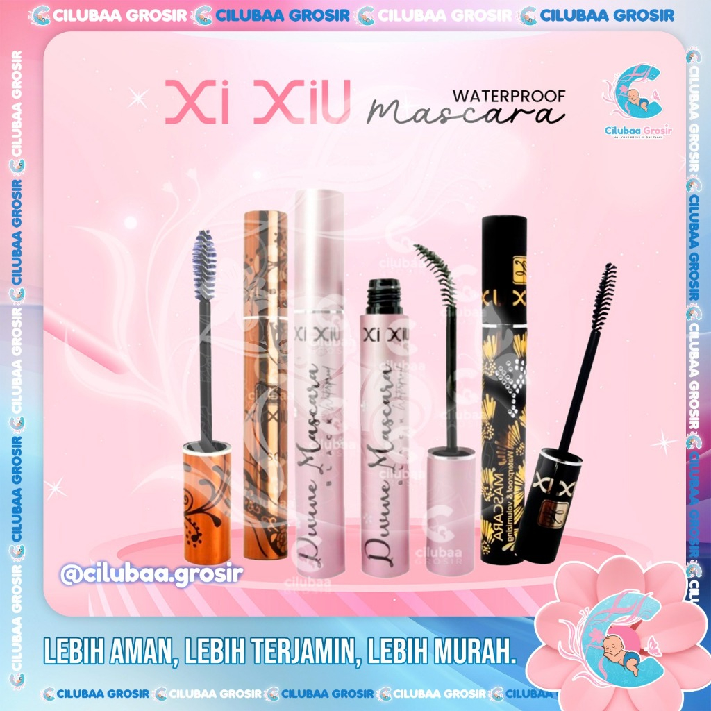 Xi Xiu Lovely | Black | Pink Mascara Divine Waterproof Volumizing BPOM | maskara XIXIU