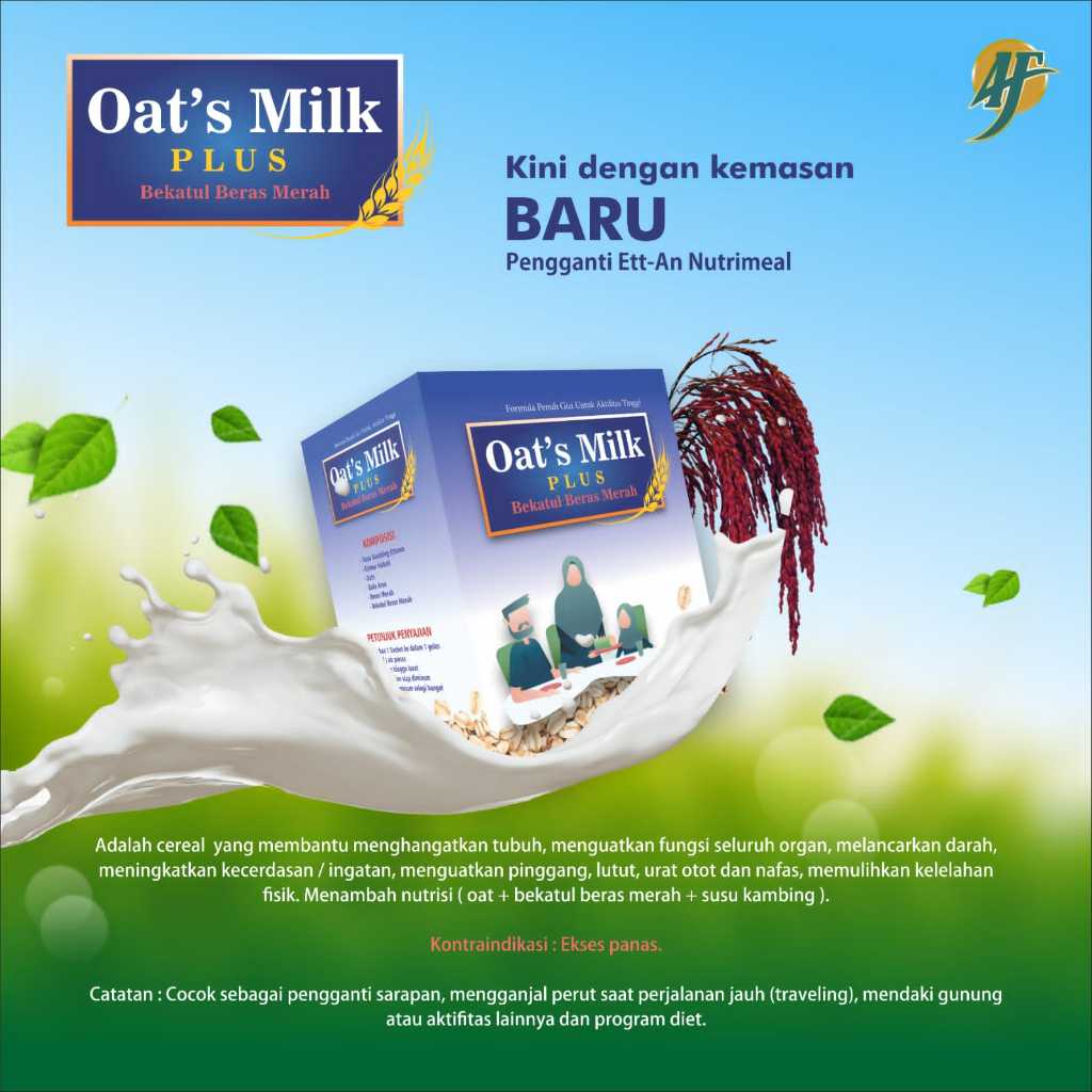 

ETTA NUTRIMEAL / Oat's Milk Sereal Solusi penambah nutrisi harian mu