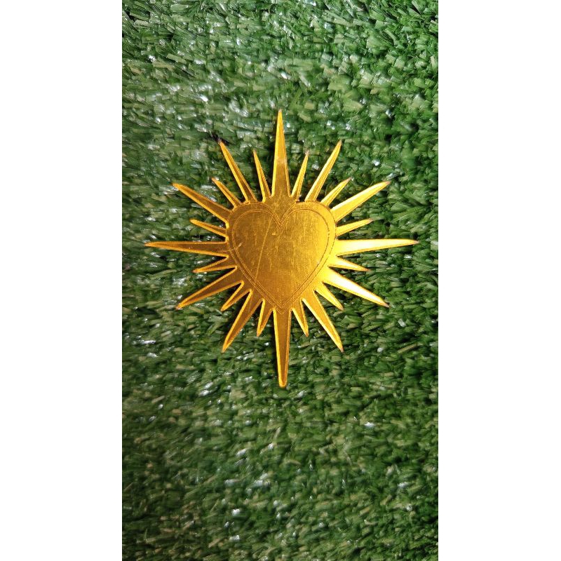 dekorasi mahar logo lambang PSHT dari bahan akrilik gold