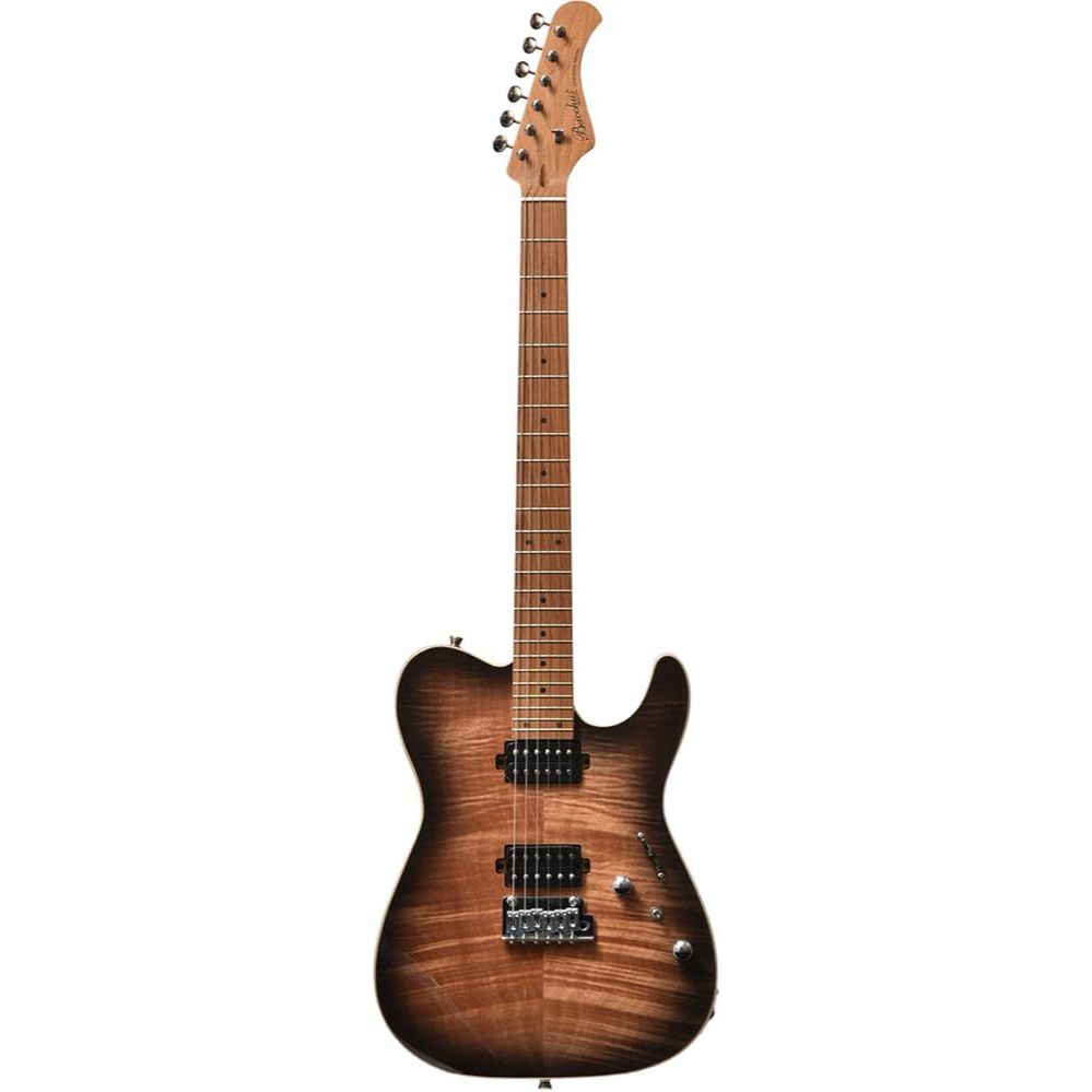Gitar Elektrik Bacchus Tactics TAC24 FMH RSM/M N BK B Flamed Mahogany