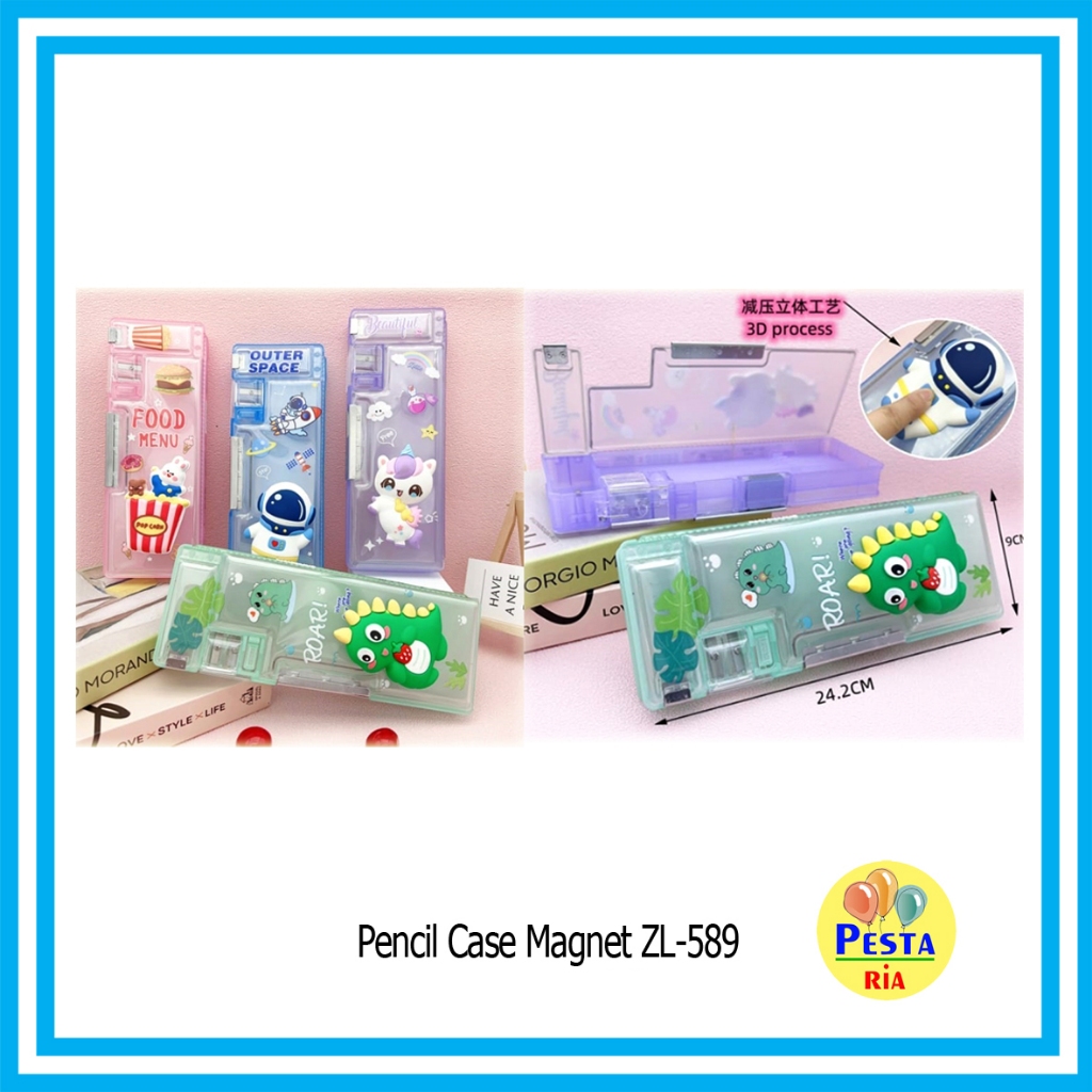 

Murah!! (1Pcs) Pensil Case Magnet Fancy, kotak pensil, tepak sekolah, perlengkapan sekolah, ATK murah
