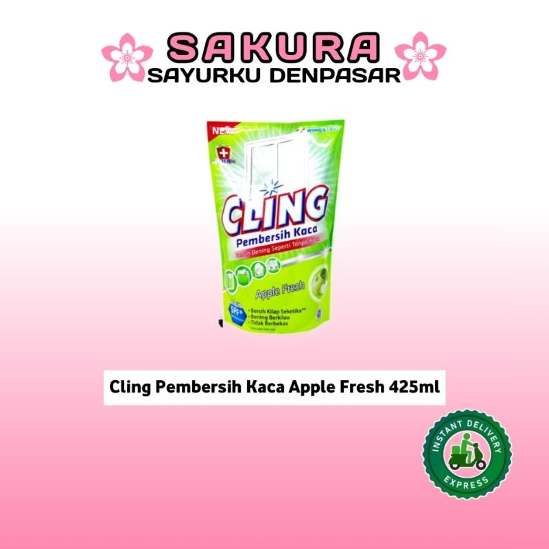 Cling Pembersih Kaca Aroma Apple Fresh 425ml - SAKURA