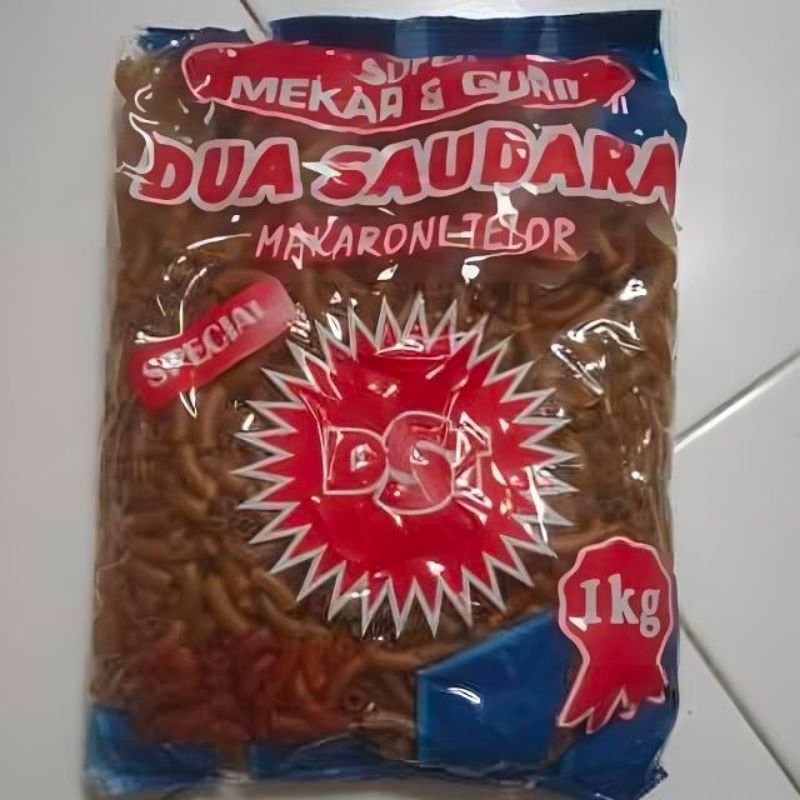 

Makaroni dua saudara mekar & gurih 1kg / makaroni seblak 1kg / makaroni telur ± 1kg