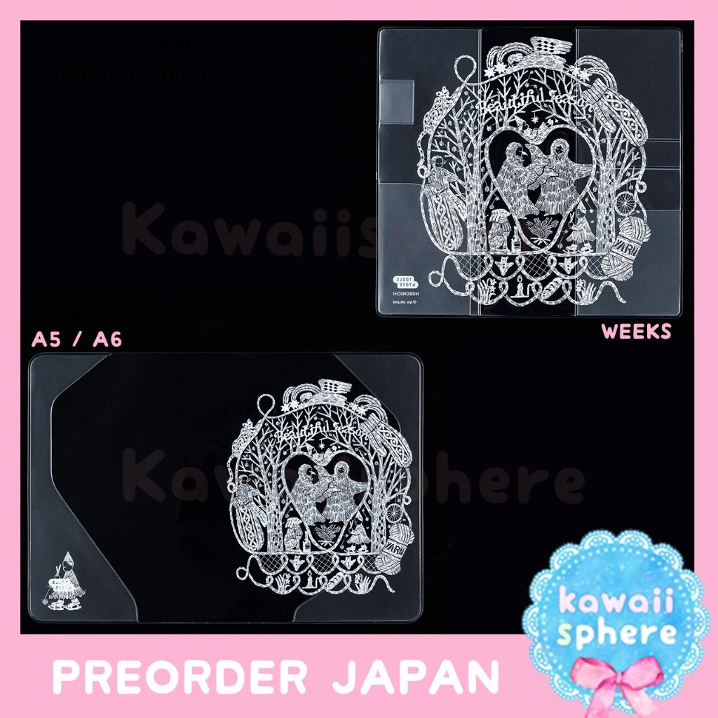 

Hobonichi Cover on Cover Beautiful Season | A6 Original / A5 Cousin / Weeks Size | Cover Transparan Hobonichi 2025