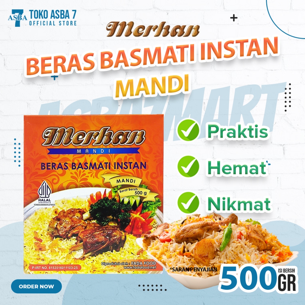 

MERHAN INSTAN BASMATI RICE MANDI 500G