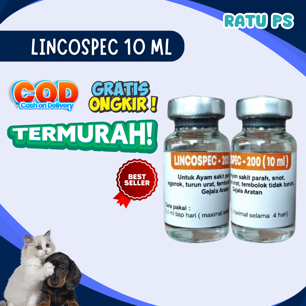 Lincospec 200 10 ml - Lincospec Obat Ayam Sakit Apapun - Obat Ayam Sakit - Lincospec Ori 100%