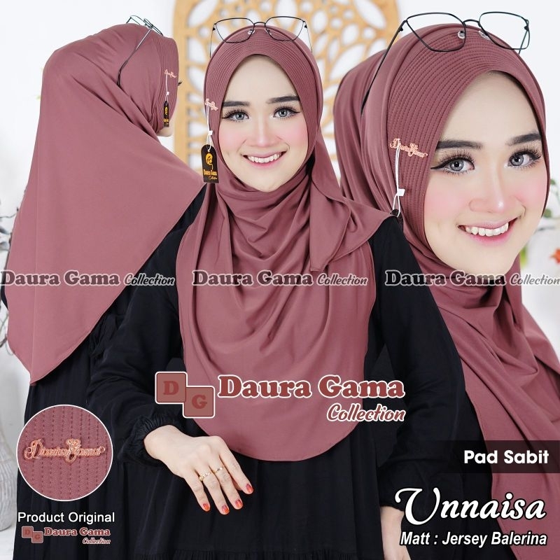 JILBAB PASMINA PAD INSTAN/PASHMINA INSTAN DAURAGAMA (UNNAISA)